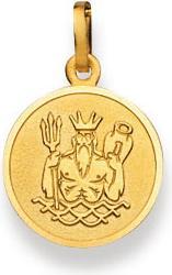 Produktbild Natsumi Schmuck Anhänger Sternzeichen Wassermann Gold 18K/750 rund mit Engel (750/18 K Gelbgold)