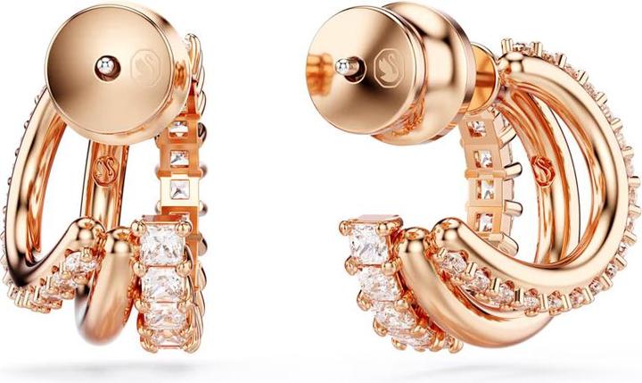 Image du produit Swarovski Hyperbola Créoles Différentes tailles Mini Blanc Or rose (Métal Swarovski)