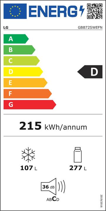 Energy Label LG GBB 72 SWEFN (384 l)