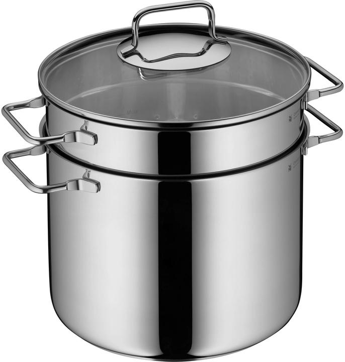 Produktbild WMF Spargeltopf Kochtopf Induktion hoch 16cm Topf mit Glasdeckel 5,0l Edelstahl (16 cm, Kochtopf, Edelstahl)