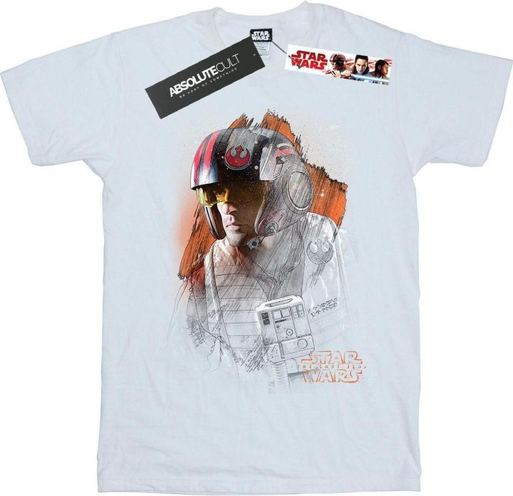 Actual product image Star Wars Boys The Last Jedi Poe Dameron Brushed T-Shirt (140, 146)