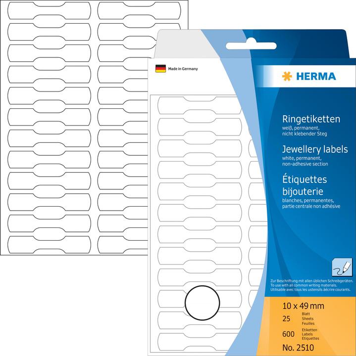 Actual product image Herma Ring labels