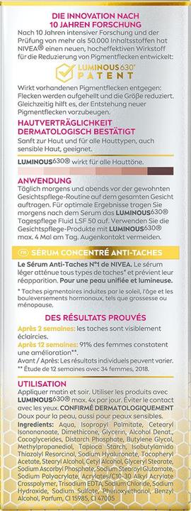 Produktbild NIVEA Cellular Luminous630 Anti-Pigmentflecken (30 ml)