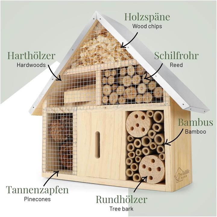Immagine prodotto Wildlife home Hotel per insetti (Farfalle, Api, Ape, Coccinelle)