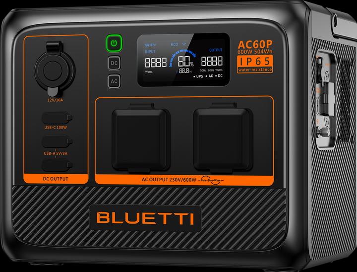 Image du produit Bluetti AC60P (504 Wh, 9.10 kg)