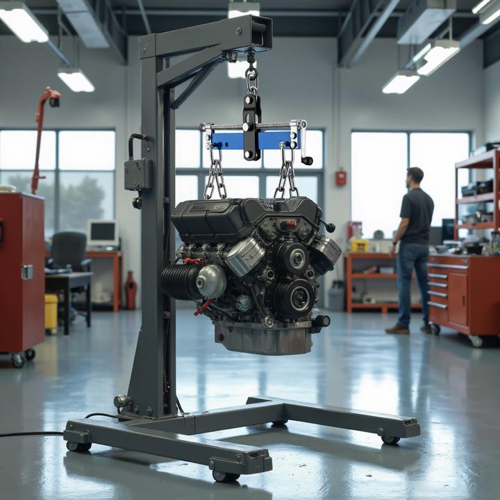 Produktbild Wiltec Balancierer bis 680kg Getriebeheber Stahl Motorheber Werkstattkran