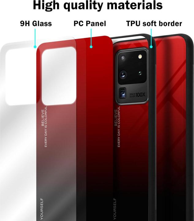 Produktbild Cadorabo TPU 2 Farben Glas Cover (Samsung Galaxy S20 Ultra)