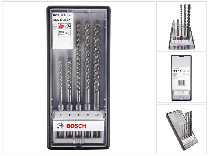 Image du produit Bosch Professional Zubehör Jeu de marteaux perforateurs (5 mm, 6 mm, 8 mm, 10 mm)