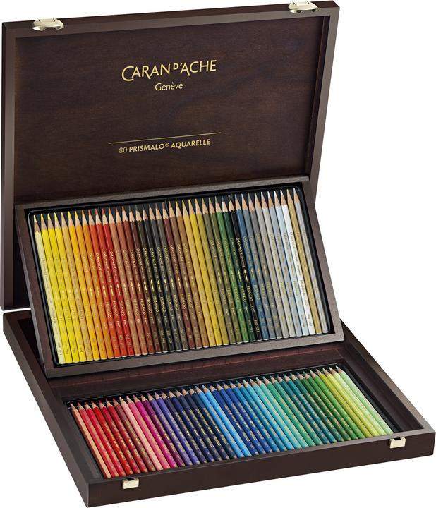 Produktbild Caran d'Ache Prismalo Aquarelle Holzkoffer (Mehrfarbig, Holz, 80 x)