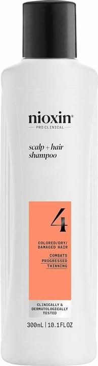 Nioxin System 4 Shampoo Cleanser für feines, farbverdünntes Haar (300 ml, Flüssiges Shampoo)
