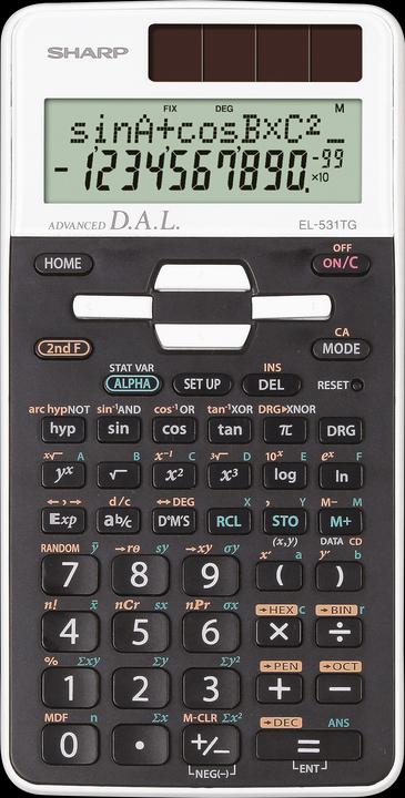 Actual product image Sharp EL-531TG-WH (Solar cells, Batteries)
