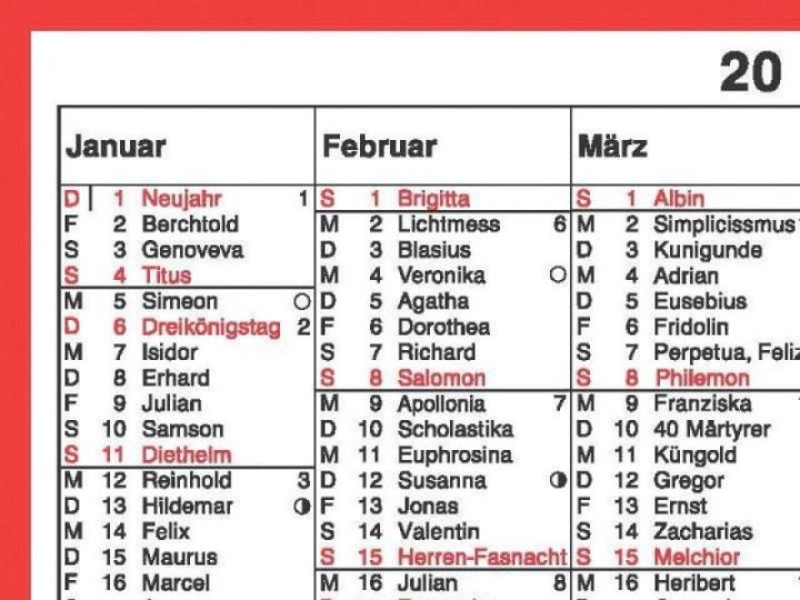 Produktbild Simplex Wandkalender 2024 4032440.2 A5,rot/weiss,d (A5, Deutsch)
