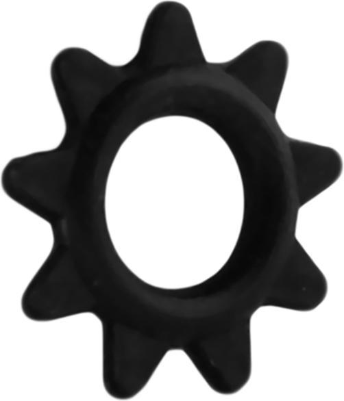 Actual product image Star Piercing O-ring star black (without brass, Silicone)