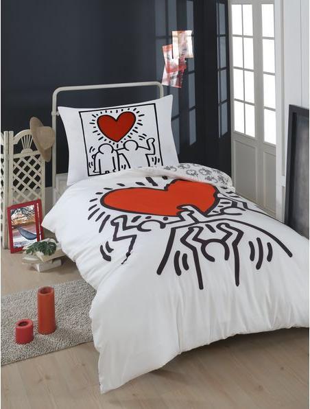 Produktbild Keith Haring Love (Bettwäsche Set, 50 x 70 cm, 160 x 210 cm)