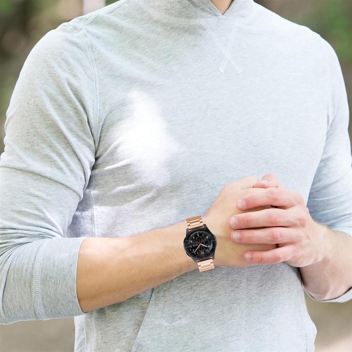 Produktbild Cadorabo Smartwatch Armband (22 mm, Edelstahl, iPhone 7)