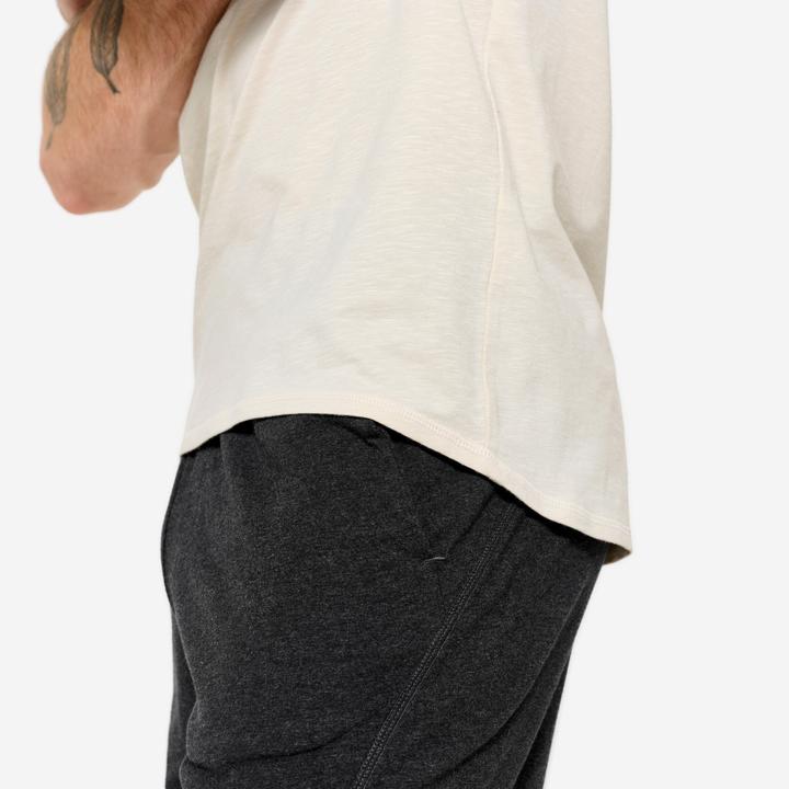 Produktbild Kimjaly Yoga T-Shirt Herren weich - leinenbeige (S)