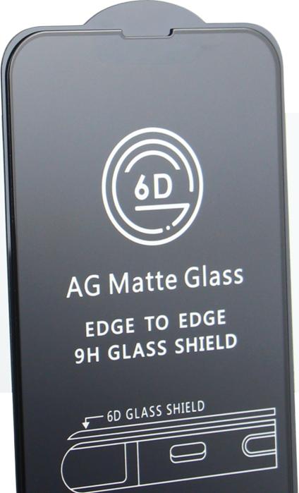Image du produit OEM Verre trempé 6D mat pour iPhone 13 Mini 5,4" cadre noir (1 pièce(s), Apple iPhone 13 mini)