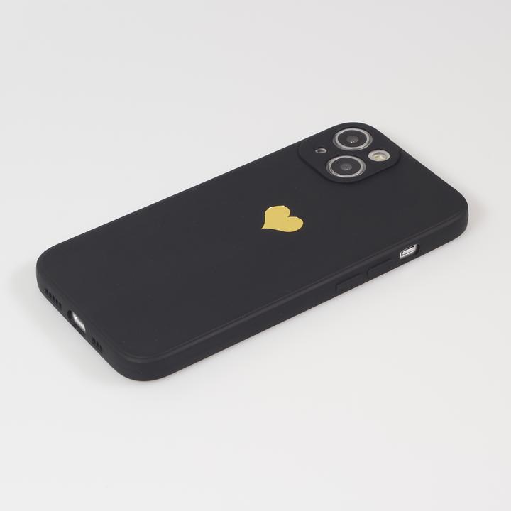 Actual product image PhoneLook Cover Silicone Mat Heart gold (Apple iPhone 14)