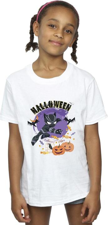 Actual product image Girls Black Panther Halloween Cotton T-Shirt (128)