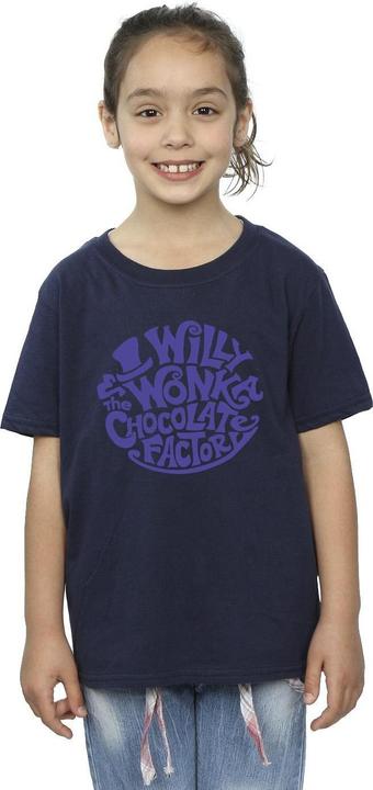 Immagine prodotto Willy Wonka & the Chocolate Factory Typed Logo Maglietta Ragazze (104)