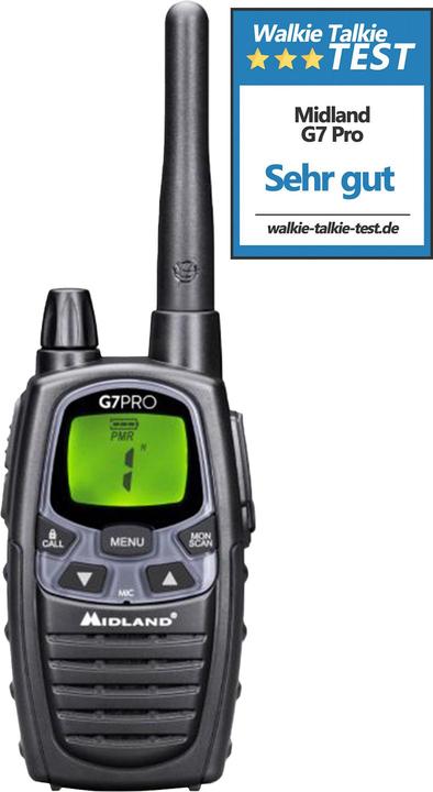 Actual product image Midland G7 Pro Single PMR + LPD radio with 16 channels (10 km)