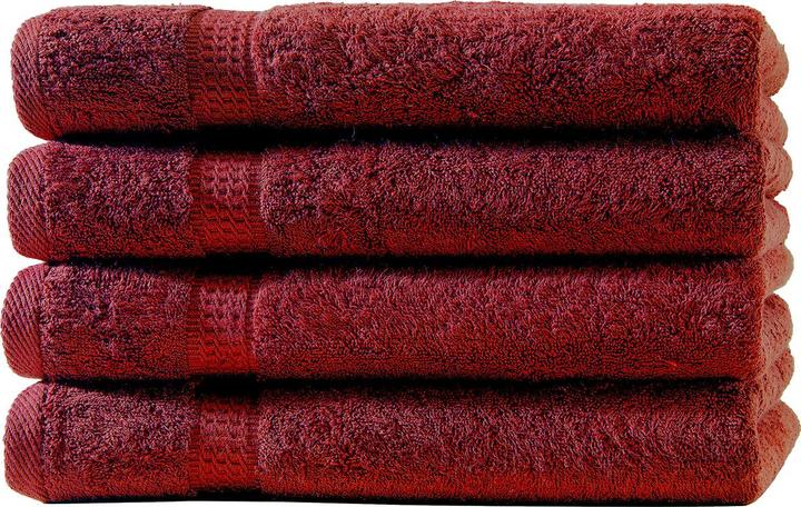 Produktbild Casativo 4er-Set Handtücher bordeaux (100 x 50 cm)
