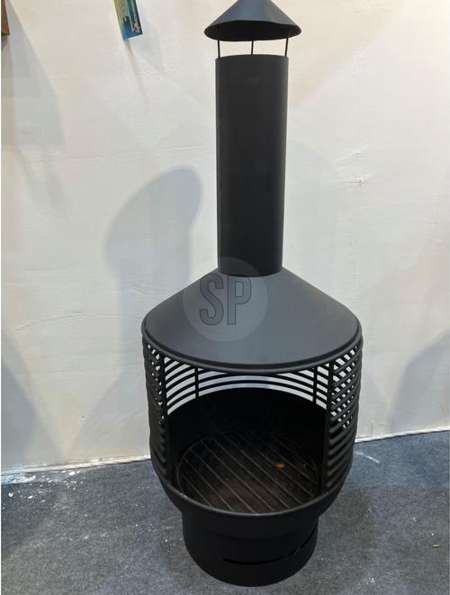 Productafbeelding Ambiance Technology Gartenkamin - Metall - schwarz - ca. 41 x 41x 105 cm