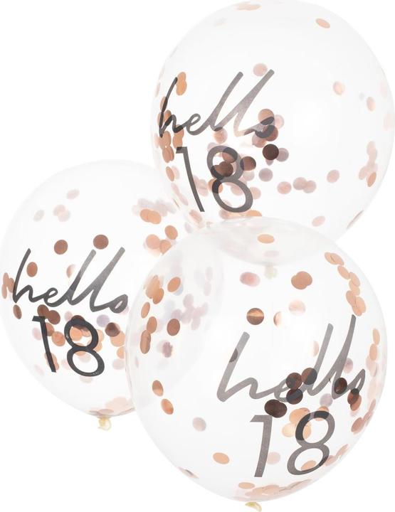 Image du produit Ginger Ray Ballons d'anniversaire 18 ans avec confettis
