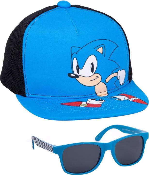 Image du produit Sonic The Hedgehog Jeu de lunettes de soleil et casquette de baseball pour enfants/enfants (Taille unique)