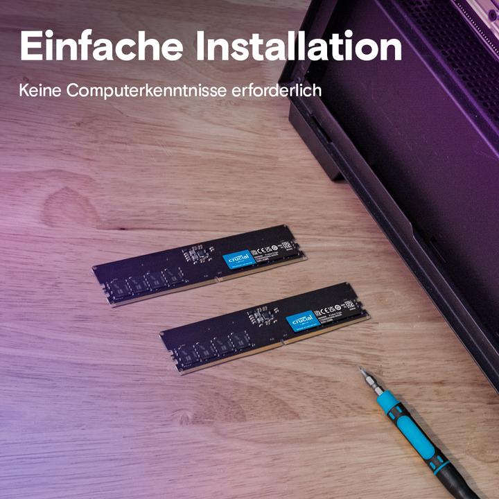 Actual product image Crucial CT2K64G56C46U5 (2 x 64GB, 5600 MHz, DDR5 RAM, U-DIMM)