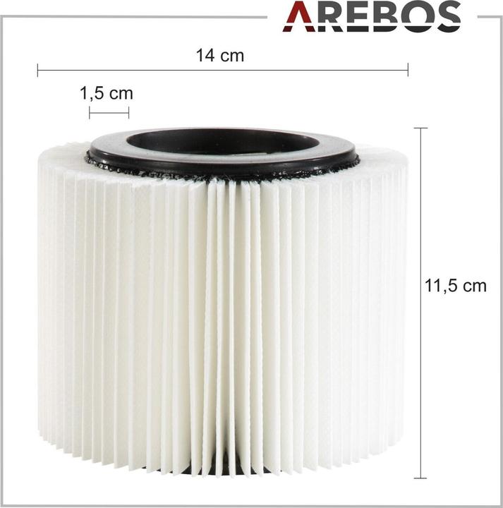Actual product image Arebos Hepa filter for industrial hoovers