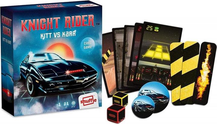Produktbild Cartamundi Knight Rider Kartenspiel Kitt vs. Karr Retro