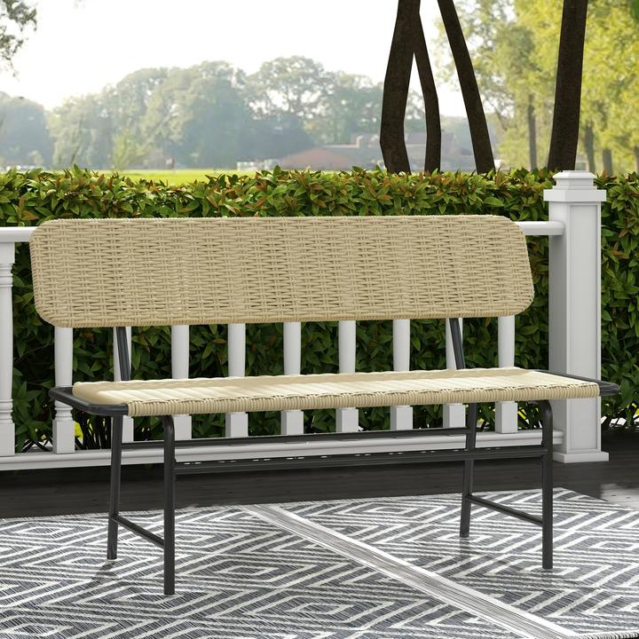 Actual product image Outsunny Garden bench with rattan look