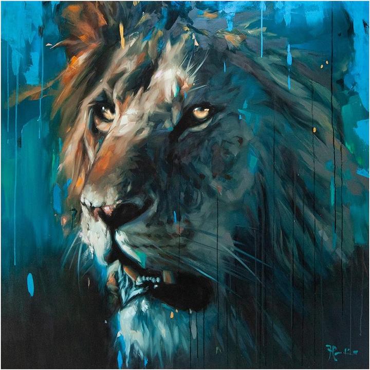 Actual product image Frank Pretorius Lion Print (60 x 60 cm)