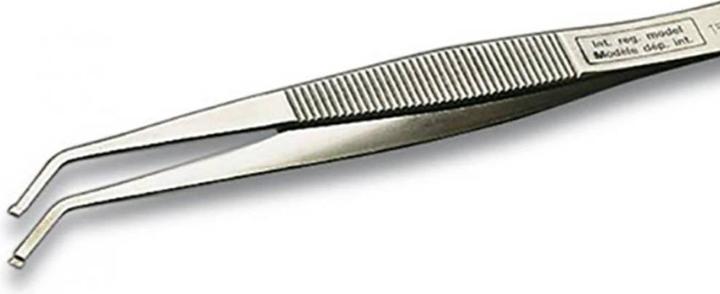 Actual product image Weller Erem SMD tweezers, 1.2... 2.5 mm tips SMD stainless steel 40° angled / round 115mm