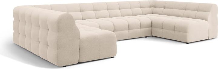 Actual product image Micadoni Velvet Panoramic Sofa, "Kendal", 7 Seats, 372x203x79Made in Europe (Sofa landscape)