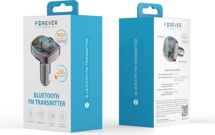 Actual product image Forever FM transmitter Bluetooth TR-360 black
