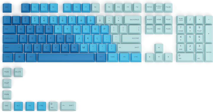 Produktbild Glorious PC Gaming Race GPBT Keycaps - 114 PBT Tastenkappen, ANSI, US-Layout, Caribbean