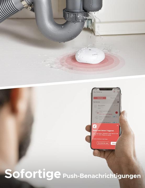 Actual product image X-Sense 3x Wasserlecksensoren mit Basisstation