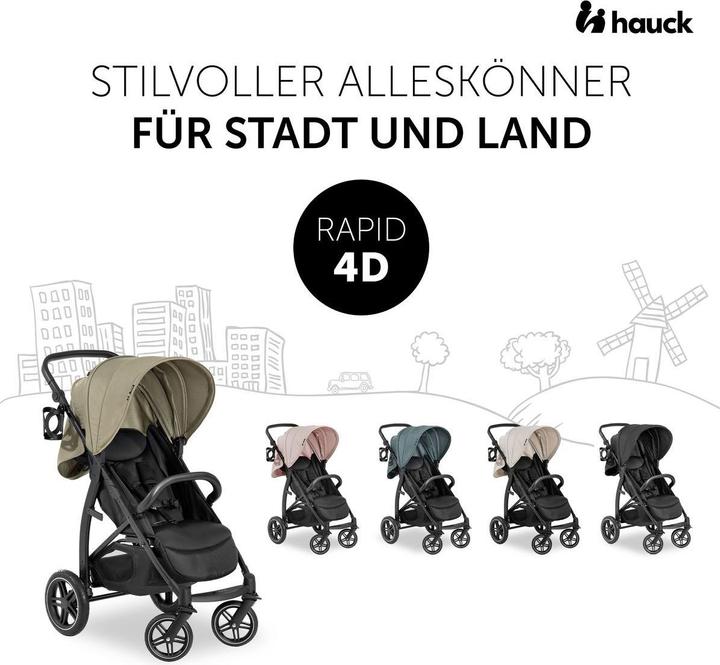 Image du produit Hauck Buggys & Sportwagen Buggy Rapid 4D (bis 25 kg) - XL Verdeck &
