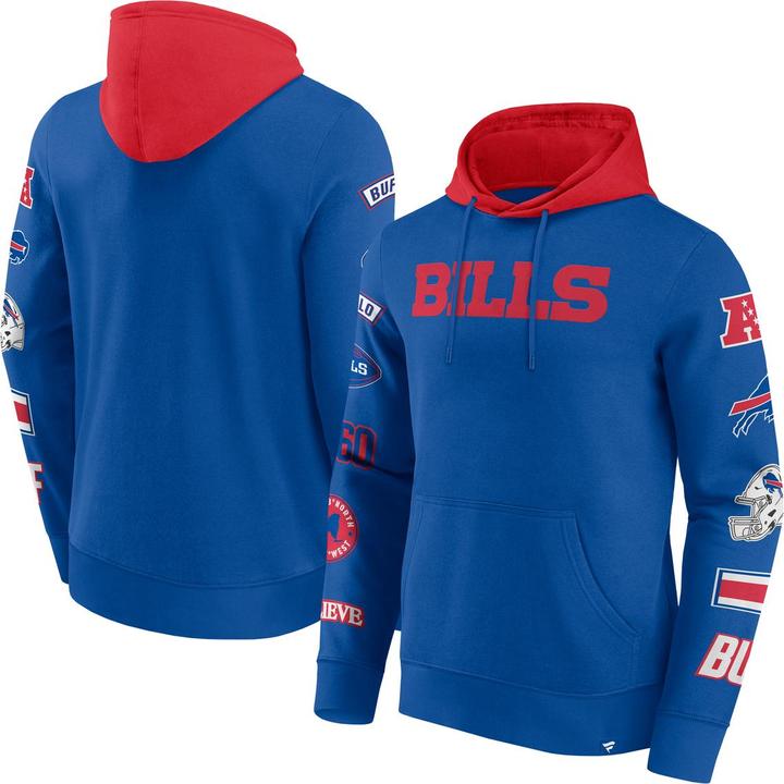 Immagine prodotto Fanatics Felpa con cappuccio con stampa sulle maniche Buffalo Bills NFL - XL (XL)