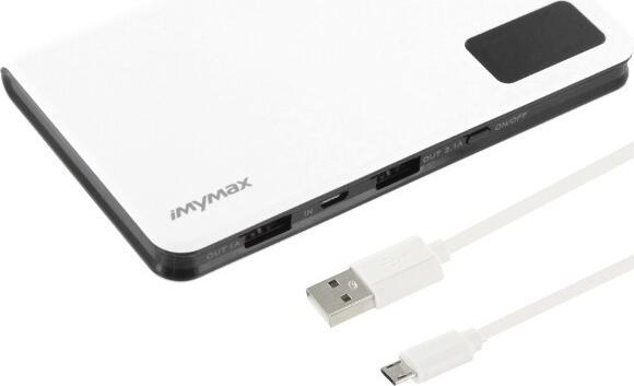 Image du produit Mymax iMYMAX Power Bank 10.000mAh MM-PB / 007 blanc (10000 mAh, 12000 Wh)