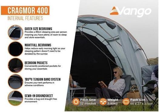 Actual product image Vango Cragmor 400 (Tunnel tent, 7.70 kg, 4 persons)