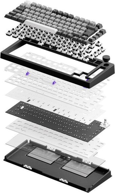 Produktbild Akko MonsGeek M1 V5 VIA Black & Silver Keyboard ISO-DE/UK/Nordic layout Rosewood Switch (DE, Kabelgebunden, Kabellos)