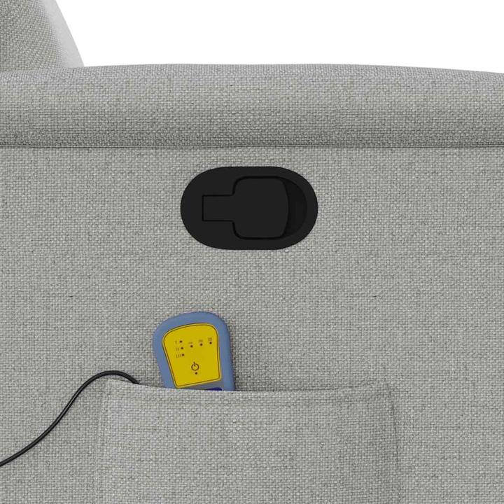 Actual product image VidaXL Massage chair cloud grey fabric