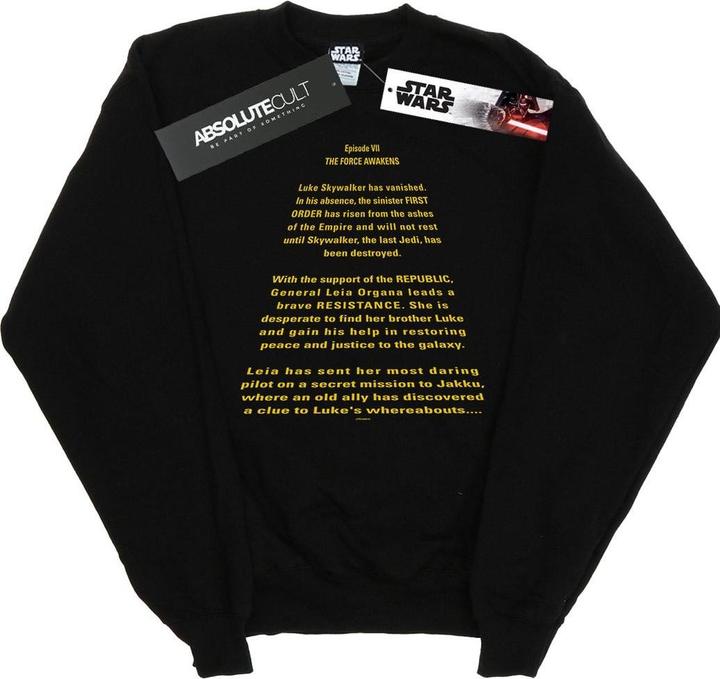 Star Wars The Force Awakens Opening Crawl Sweatshirt