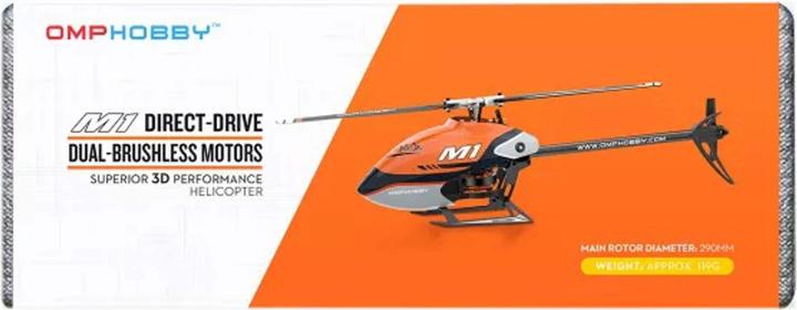 Productafbeelding OMP Hobby Helikopter M1 EVO Flybarless, 3D, Oranje BNF