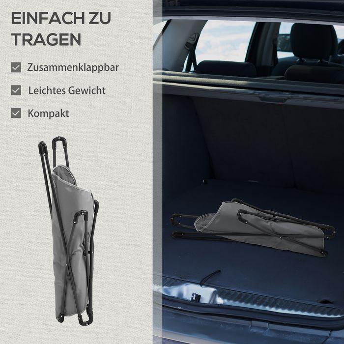 Produktbild Swisshandel24 Campingstuhl tragbar klappbar, max. Belastung 120 kg Grau+ Weiss 88 x 74 x 84 cm