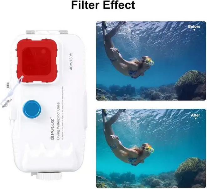 Produktbild PhoneLook Hülle Wasserdichtes Schutzcover PULUZ zum Schnorcheln und Tauchen bis 40M IPX8 Grade s (large) (Apple iPhone 12 Pro Max)
