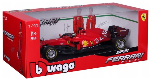 Immagine prodotto Bburago Ferrari F1 2021 #55 Sainz 1/18